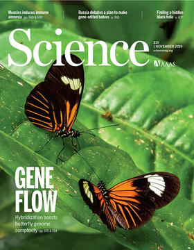 Science cover, Nov. 1, 2019