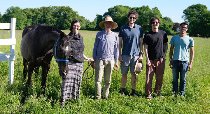 people in a field